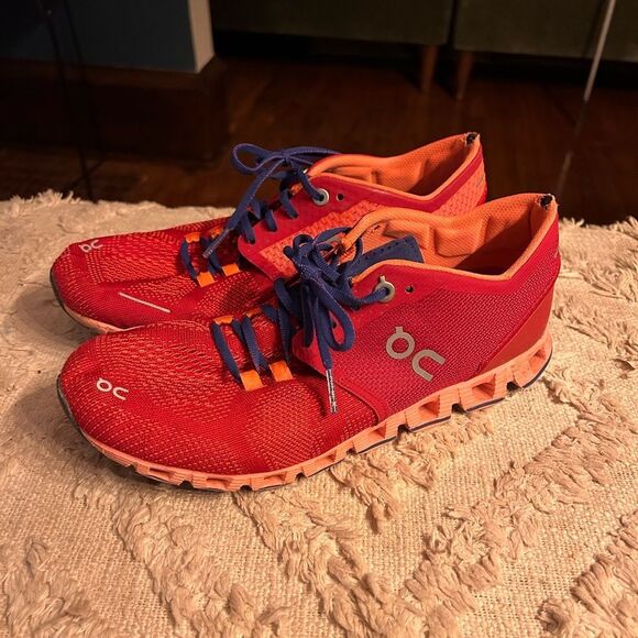 On Running Shoes - On Running Red and Orange Women's Sneakers
